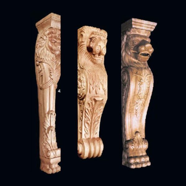 Carved Mantel Legs